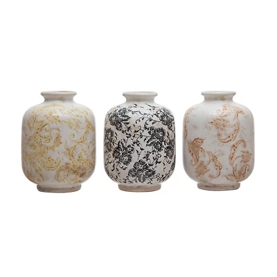 Hello Honey® 6" Terra Cotta Vase Set