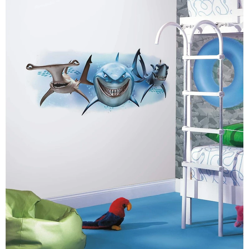 RoomMates Finding Nemo Sharks Peel & Stick Giant Wall Decals