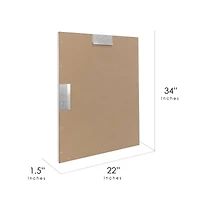 Head West® Glossy Chrome Float Rectangular Wall Mirror