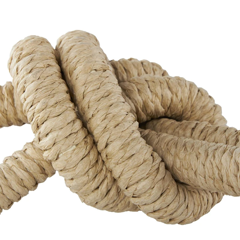 8" Brown Rope Knot Decorative Sculpture Set