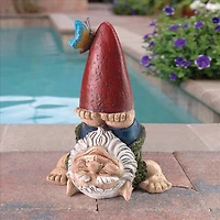 Design Toscano 10" Topsy-Turvy Theo Garden Gnome Statue