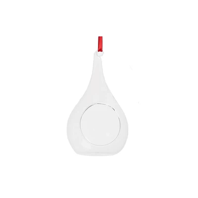 5.5" Clear Open DIY Glass Flat Drop Ornament by Ashland®
