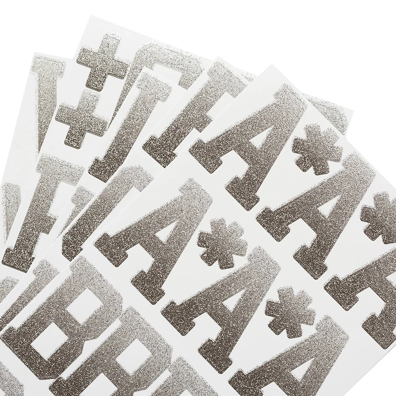 Silver Glitter Ombre Alphabet Stickers by Recollections™