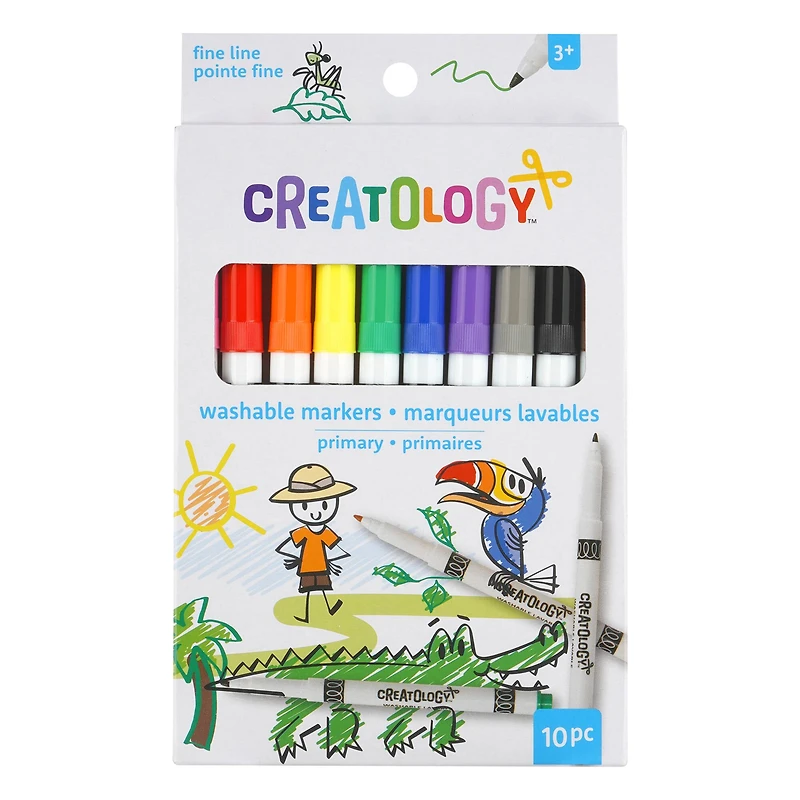 Primary Fine Line Washable Markers by Creatology™