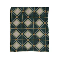Diamond Grid Recycled Cotton Blend Throw