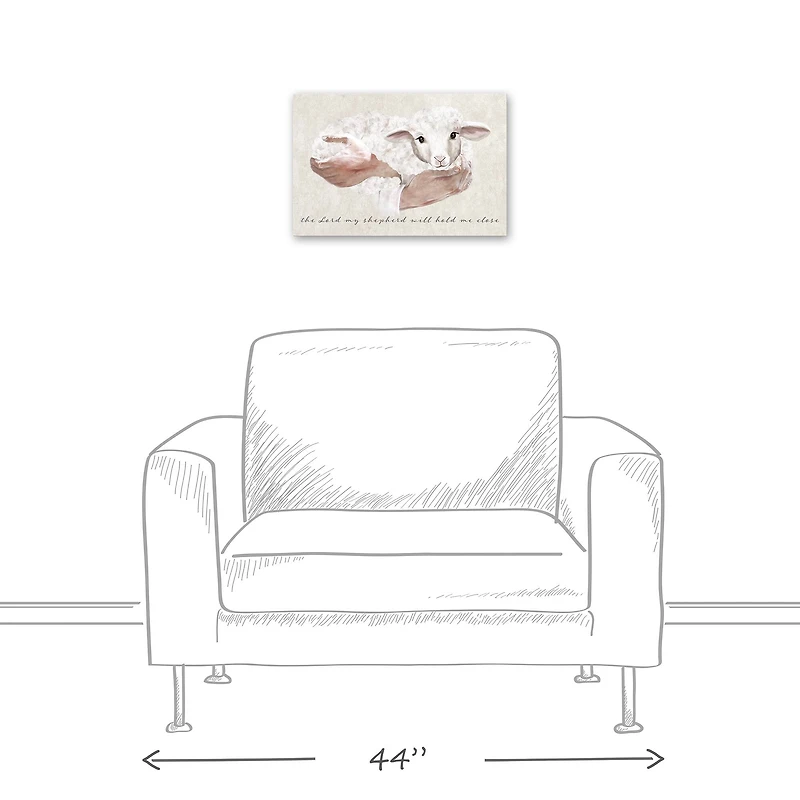 The Lord my Shepherd will Hold me Close Canvas Wall Art
