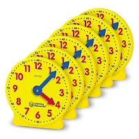 Learning Resources Big Time 4" Mini Clocks, 6ct.