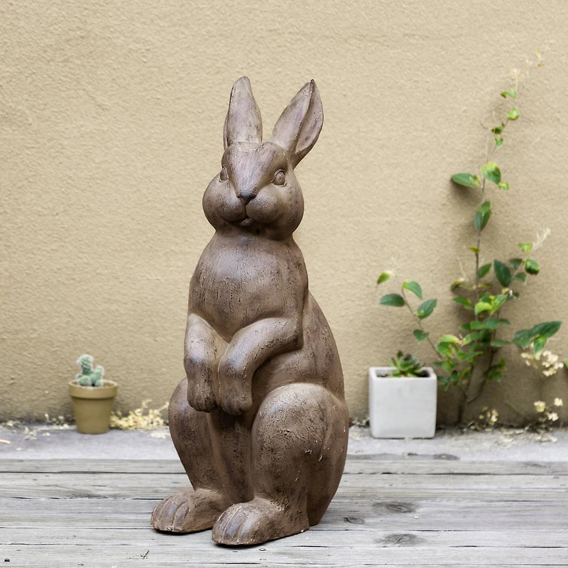 Glitzhome® 23" Standing Rabbit Statue