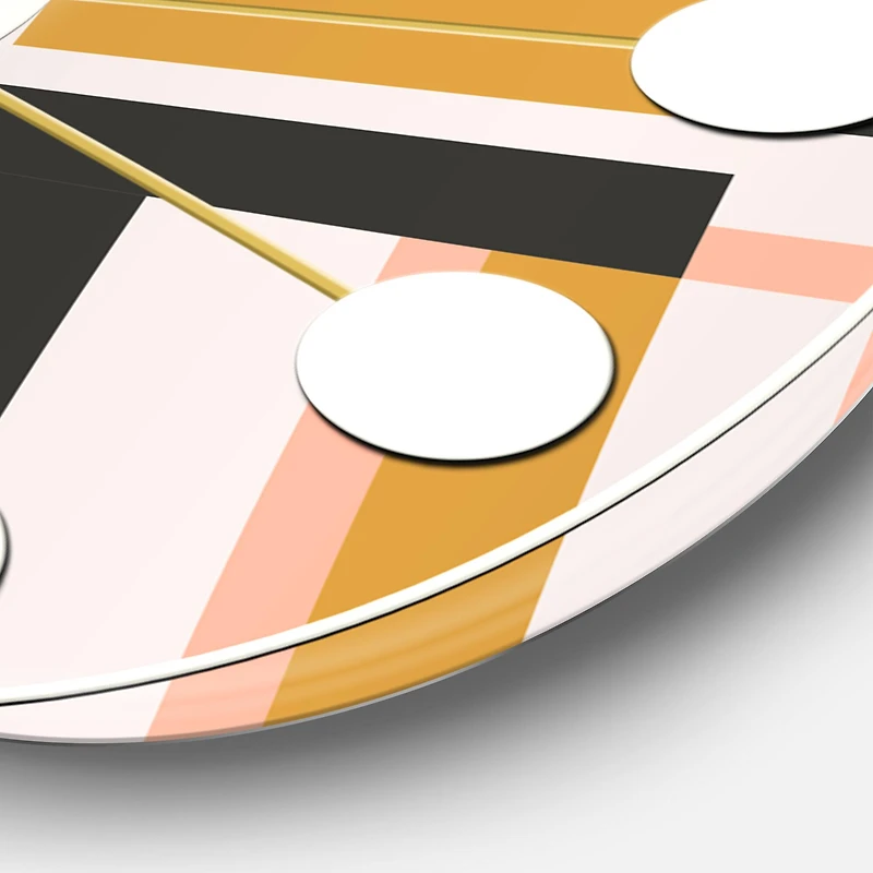 Designart 'Abstract Retro Geometric Ix Mid-Century Modern Wall Clock