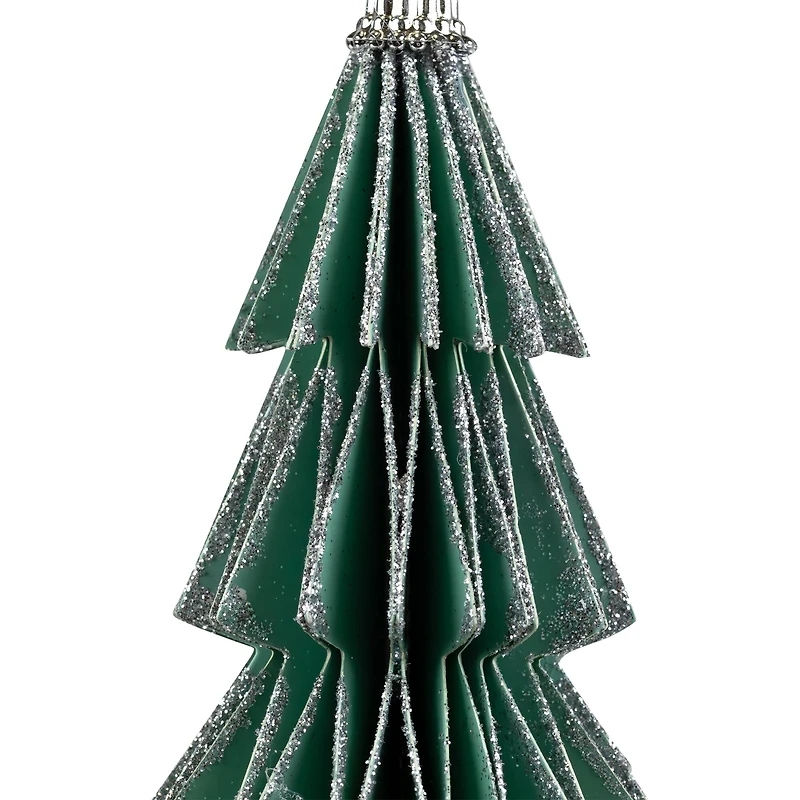 6" Glittered Green Christmas Tree Ornament