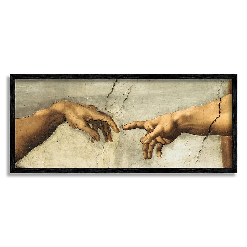 Stupell Industries Hands of The Creation Of Adam Religious Painting in Frame Wall Art