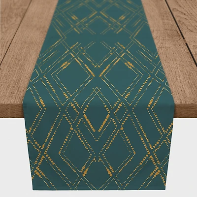 90" Gold Diamond Cotton Twill Runner