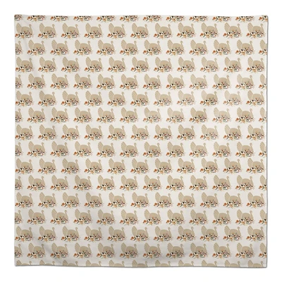 58" Neutral Turkey Pattern Tablecloth
