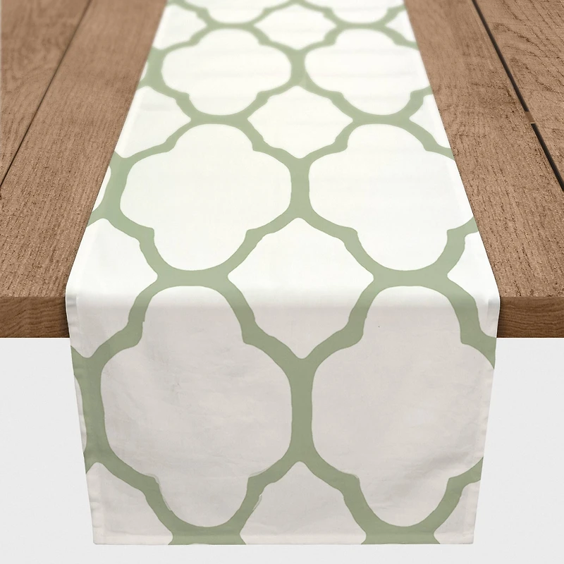 Tea Pot Lattice Pattern 16" x 90" Poly Twill Table Runner