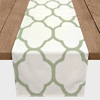 Tea Pot Lattice Pattern 16" x 90" Poly Twill Table Runner