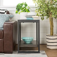 Walker Edison 24" Charcoal Industrial Side Table