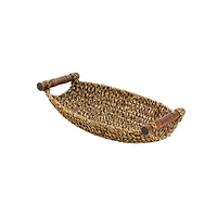 Brown Metal Coastal Storage Basket Set