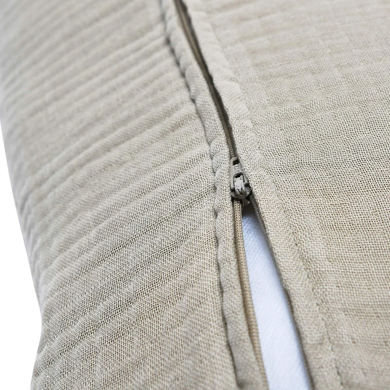 Hello Honey® 20" Woven Cotton & Linen Plaid Pillow