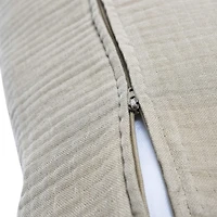 Hello Honey® 20" Woven Cotton & Linen Plaid Pillow