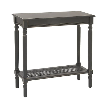 32" Black Traditional Wooden Console Table