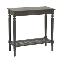 32" Black Traditional Wooden Console Table