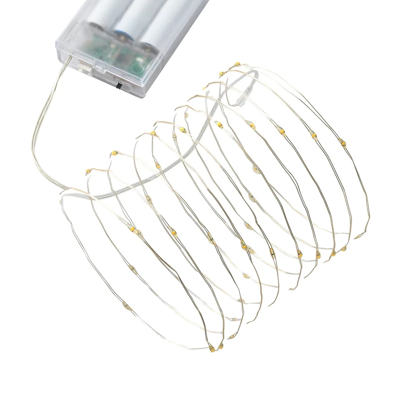 6 Pack: 80ct. Warm White LED String Lights with Silver Wire by Ashland®