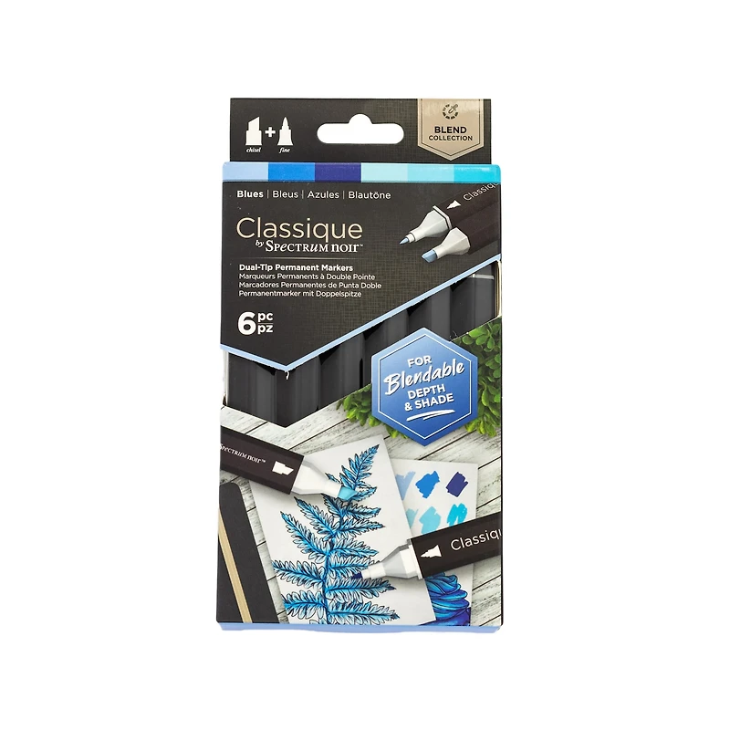 Spectrum Noir™ Classique Blues Dual Tip Marker Set