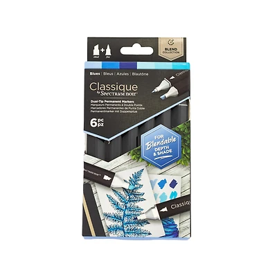 Spectrum Noir™ Classique Blues Dual Tip Marker Set