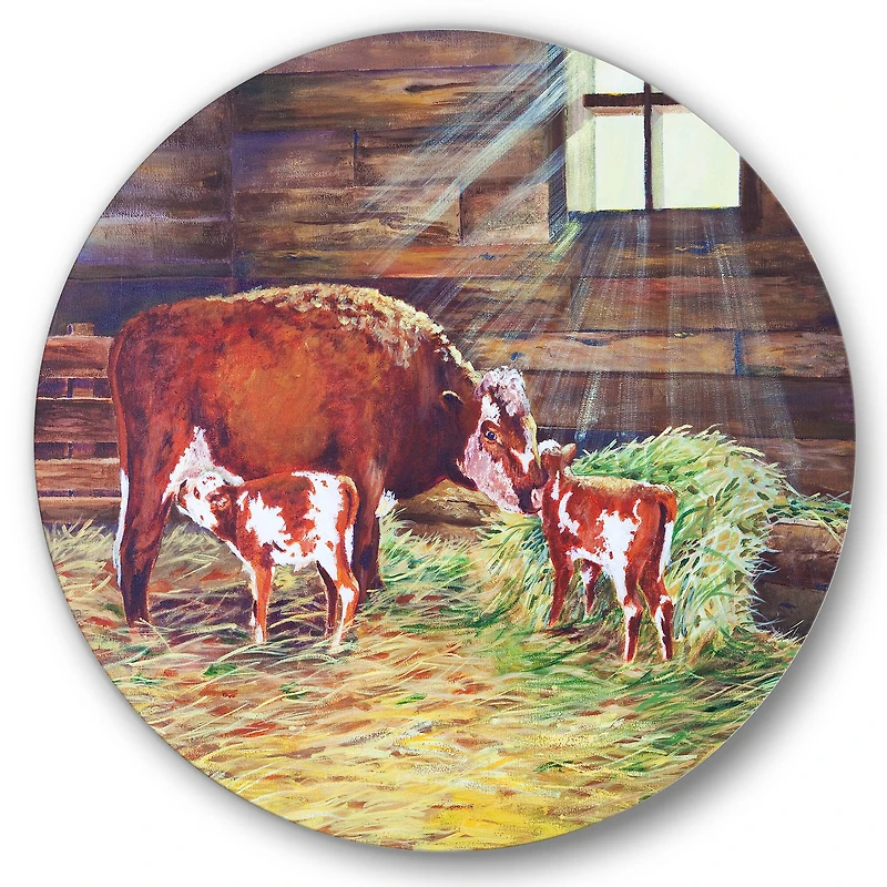 Designart - Newborn Twin Calves At The Farm
