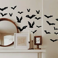 RoomMates Halloween Black Bats Peel & Stick Wall Decals