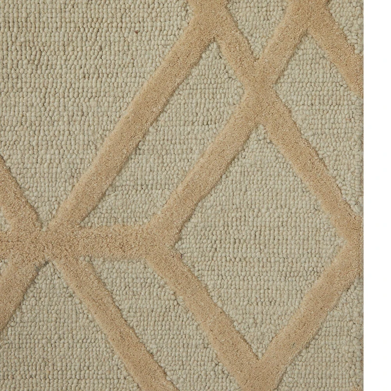Beige Contemporary 5' x 8' Area Rug