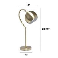 Lalia Home 20" Curved Table Lamp with Dome Shade
