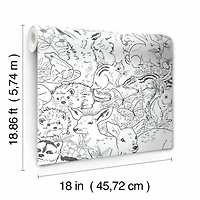 RoomMates Woodland Sketch Peel & Stick Wallpaper