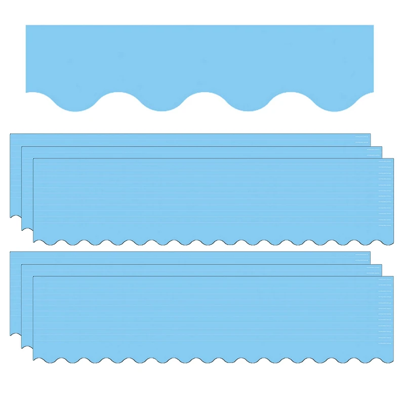 Light Blue Scalloped Border Trim, 210ft.