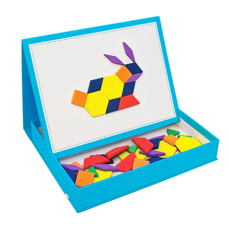 Junior Learning® Magnetic Rainbow Pattern Blocks, 100ct.
