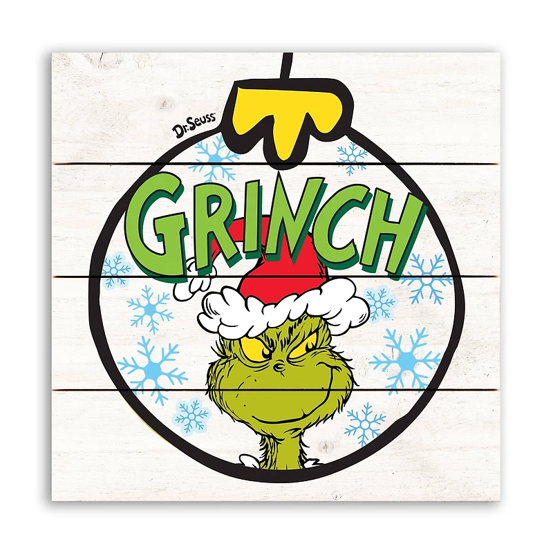 12" The Grinch Ornament Pallet Wood Wall Art