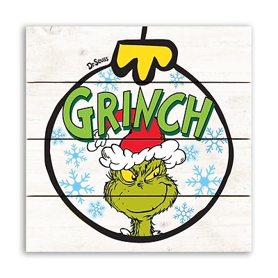 12" The Grinch Ornament Pallet Wood Wall Art