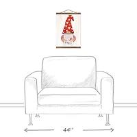 Kissing Gnome 12" x 16" Teak Hanging Canvas