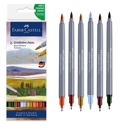 Faber-Castell® Goldfaber Aqua Tuscany Dual-Tip Marker Set