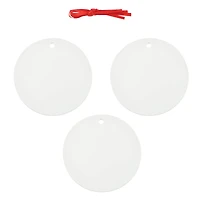 3" Round Acrylic Sublimation Ornaments, 3ct. by Make Market®