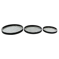 Black Mother of Pearl Modern Tray Set