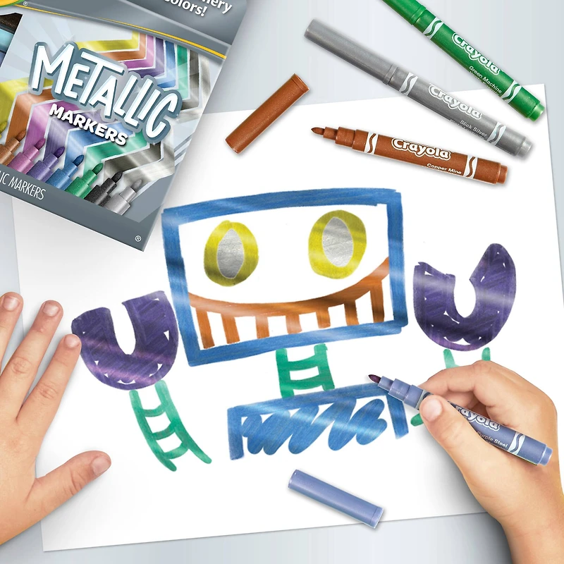 Crayola® Metallic Markers, 3 Packs of 8