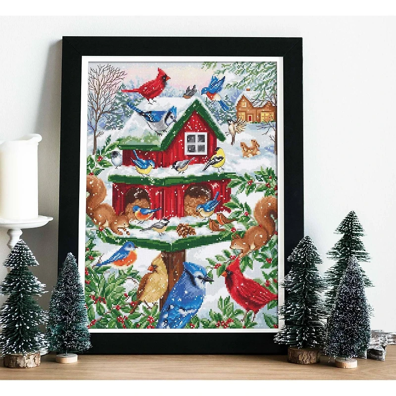 Luca-S Blissful Bird Feeder Counted Cross Stitch Kit