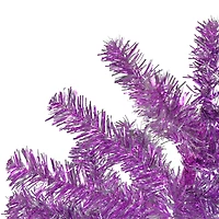 3ft. Unlit Metallic Purple Tinsel Artificial Christmas Tree