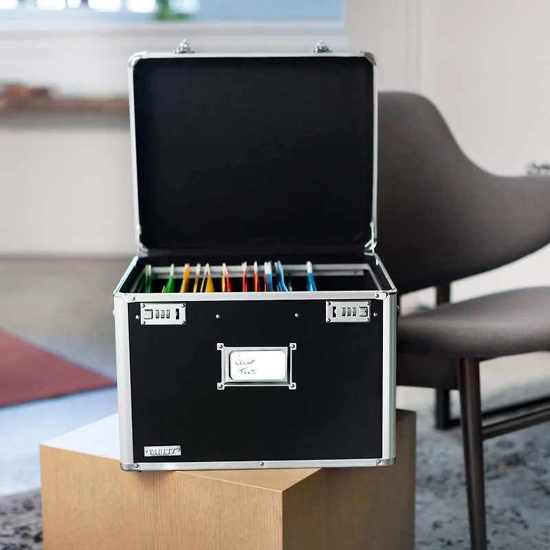 Vaultz Black Locking File Security Box