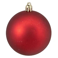 16ct. 3" Hot Red Shatterproof 4-Finish Christmas Ball Ornaments