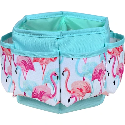SINGER® Flamingo Print Sewing Spinning Tabletop Organizer