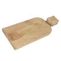 Hello Honey® Hand-Carved Mango Wood Cutting Board with Face Handle