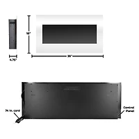 Hastings Home 36" White LED Electric Fireplace