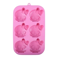 Skull with Bow Silicone Treat Mold by Makery™